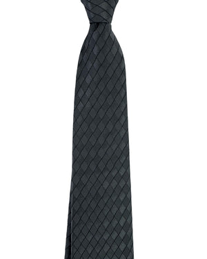 Armani Tie Gray Diamond Grid Pattern