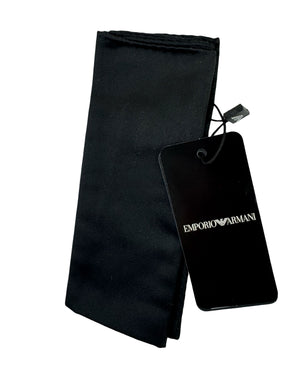 Emporio Armani Pocket Square Black Solid