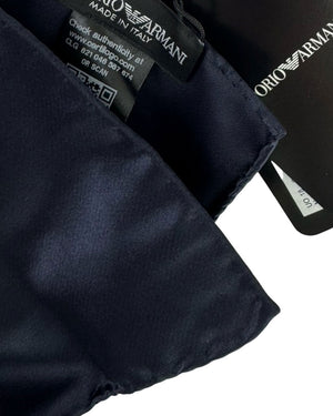 Emporio Armani Pocket Square Midnight Blue Solid