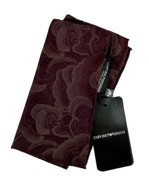 Armani Pocket Square Maroon Design