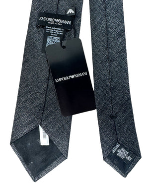 Armani Necktie Charcoal Gray New