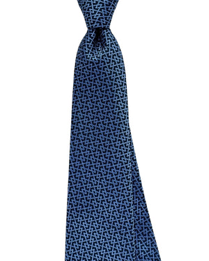 Armani Navy Blue Geometric Pattern