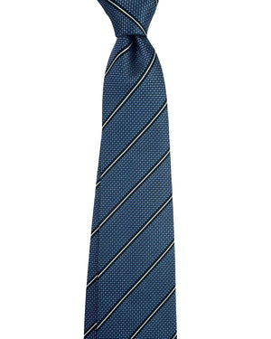 Armani Silk Tie Midnight Blue Stripes