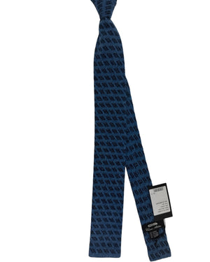 Cesare Attolini Cashmere Midnight Blue Textured Knit Tie
