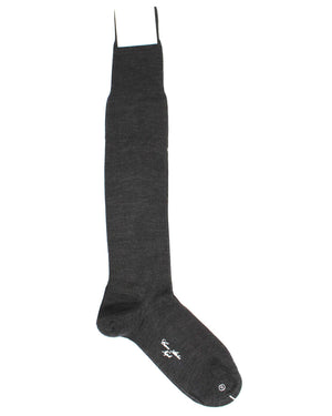 Cesare Attolini Socks Gray Brown Stripes US 11 / EUR 44 - Over The Calf BLACK FRIDAY SALE