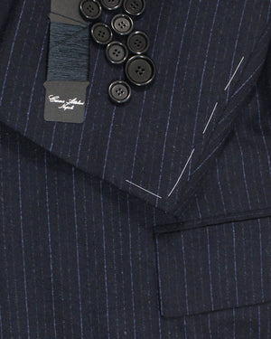 Cesare Attolini Suit Midnight Blue Stripes EU 54/ US 44