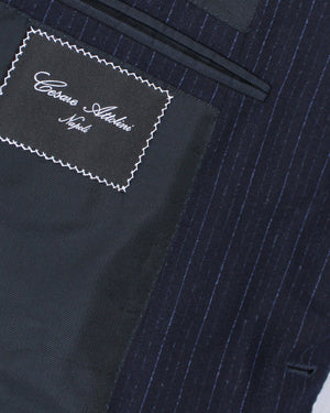 Cesare Attolini Suit Midnight Blue Stripes EU 54/ US 44