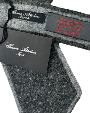 Cesare Attolini Wool Cashmere Tie Gray