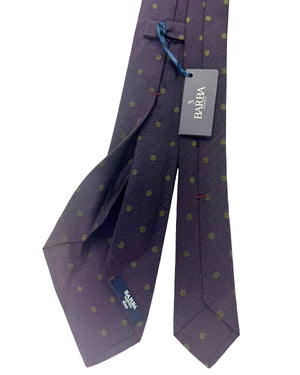 Barba Tie Purple Olive Polka Dots - Sartorial
