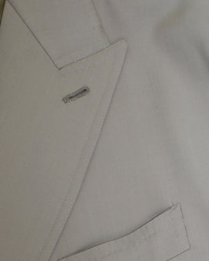 Luigi Borrelli Suit Beige Double Breasted Peak Lapel EU 52/ US 42