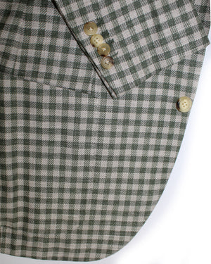 Borrelli Sport Coat Green Gray Check