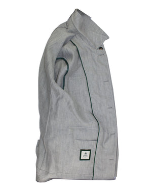 Luigi Borrelli Coat Light Gray Wool Linen EU 54 / US 44 SALE