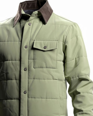 Luigi Borrelli Padded Coat Light Green EU 50 / US 40