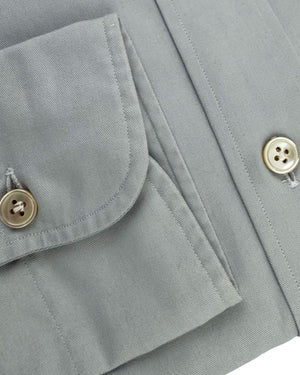 Luigi Borrelli Sport Shirt Gray Button-Down 39 - 15 1/2