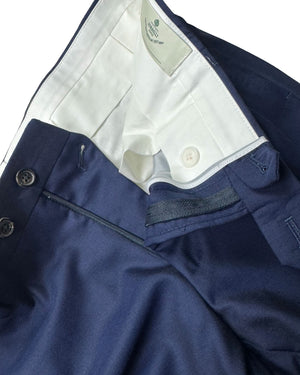 Luigi Borrelli Suit Navy 2 Button - Wool Silk EU 52 / US 42