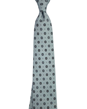 Luigi Borrelli Tie Gray Geometric Design