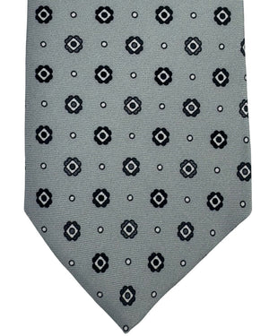 Luigi Borrelli Tie Gray Geometric Design
