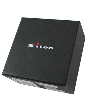 Kiton Belt Dark Brown Leather K Logo - Resizable (Fits All Sizes)