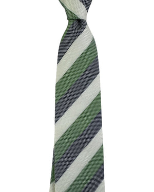 Church's Tie Green Navy White Stripe SALE
