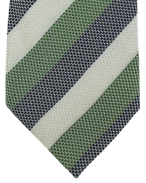 Church's Tie Green Navy White Stripe SALE