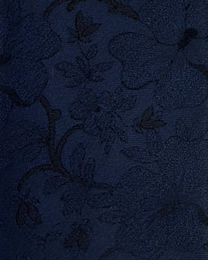 Dolce & Gabbana Skinny Tie Floral Midnight Blue