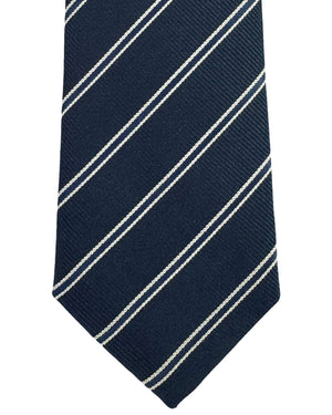 Dolce & Gabbana Skinny Tie Gray Silver Stripes