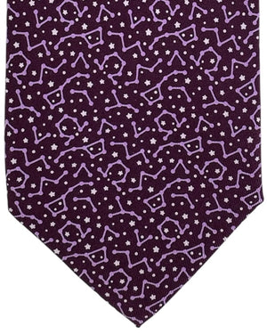 Salvatore Ferragamo Tie Purple Constellation Map