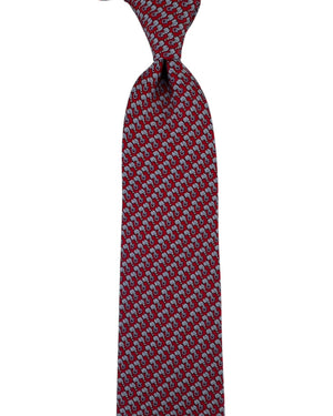Salvatore Ferragamo Tie Red Elephant And Gancini SALE