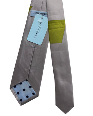 Gene Meyer Tie Gray with Olive Accent SALE