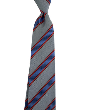 Giampaolo Tie Blue Red Stripes - Sartorial SALE