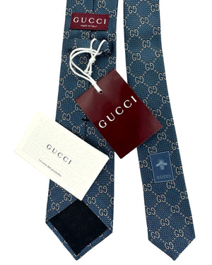 Gucci Tie Blue GG Pattern Deiene