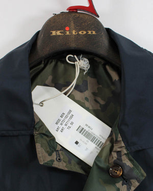 Kired Jacket Reversible Dark Blue/ Camo Rain Coat EU 50 / M FINAL SALE