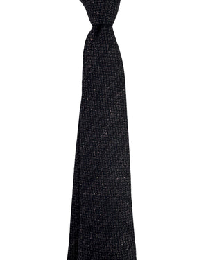 Kiton Sevenfold Tie Dark Brown Black Weave