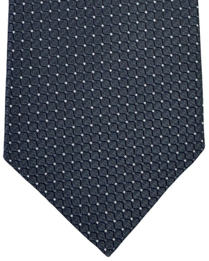 Kiton Sevenfold Tie Black Dark Gray