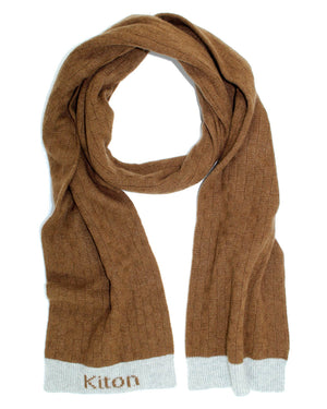 Kiton Cashmere Scarf Brown