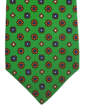 Kiton Sevenfold Tie Green Design