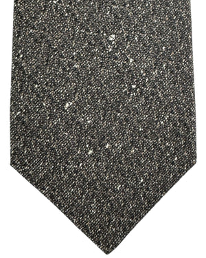 Kiton Sevenfold Tie Gray Black Brown Pattern