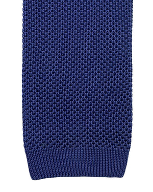 Kiton Square End Knitted Tie Purple