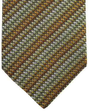 Missoni Tie Yellow and Orange Zigzag Weave