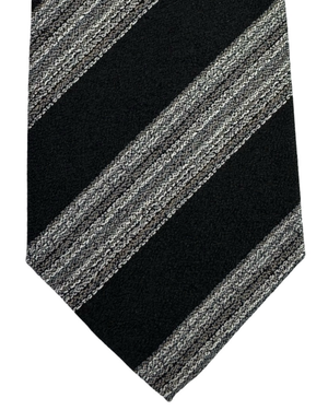Missoni Silk Tie Black Silver Stripes
