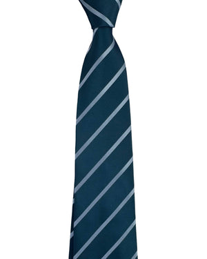 Missoni Silk Tie Dark Grey Sky Blue Stripes