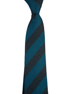 Missoni Silk Tie Teal Gray Striped Design
