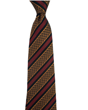 Missoni Silk Tie Rust Orange Black Striped Design