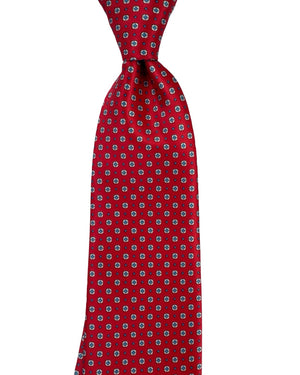 Stefano Ricci Tie Red White Blue Floral Medallions