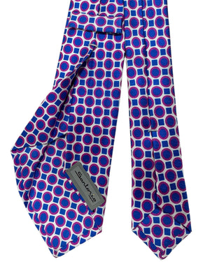 Sartorio Napoli Sevenfold Tie Royal Blue Fuchsia
