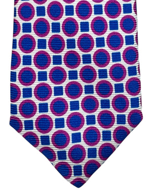 Sartorio Napoli Sevenfold Tie Royal Blue Fuchsia