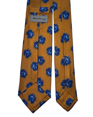 Sartorio Tie Brown Royal Blue Floral Dots