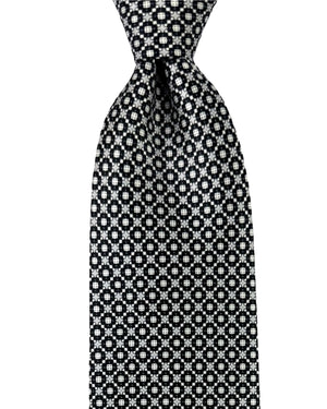 Stefano Ricci Silk Tie Black Gray Silver
