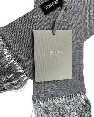 Tom Ford Scarf Charcoal Gray Fringe SALE
