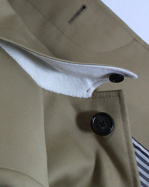 Thom Browne Overcoat Khaki MacKintosh Bal Collar Coat EU 50 - US 40 REDUCED - SALE